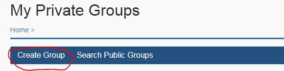 How do I create a private group?