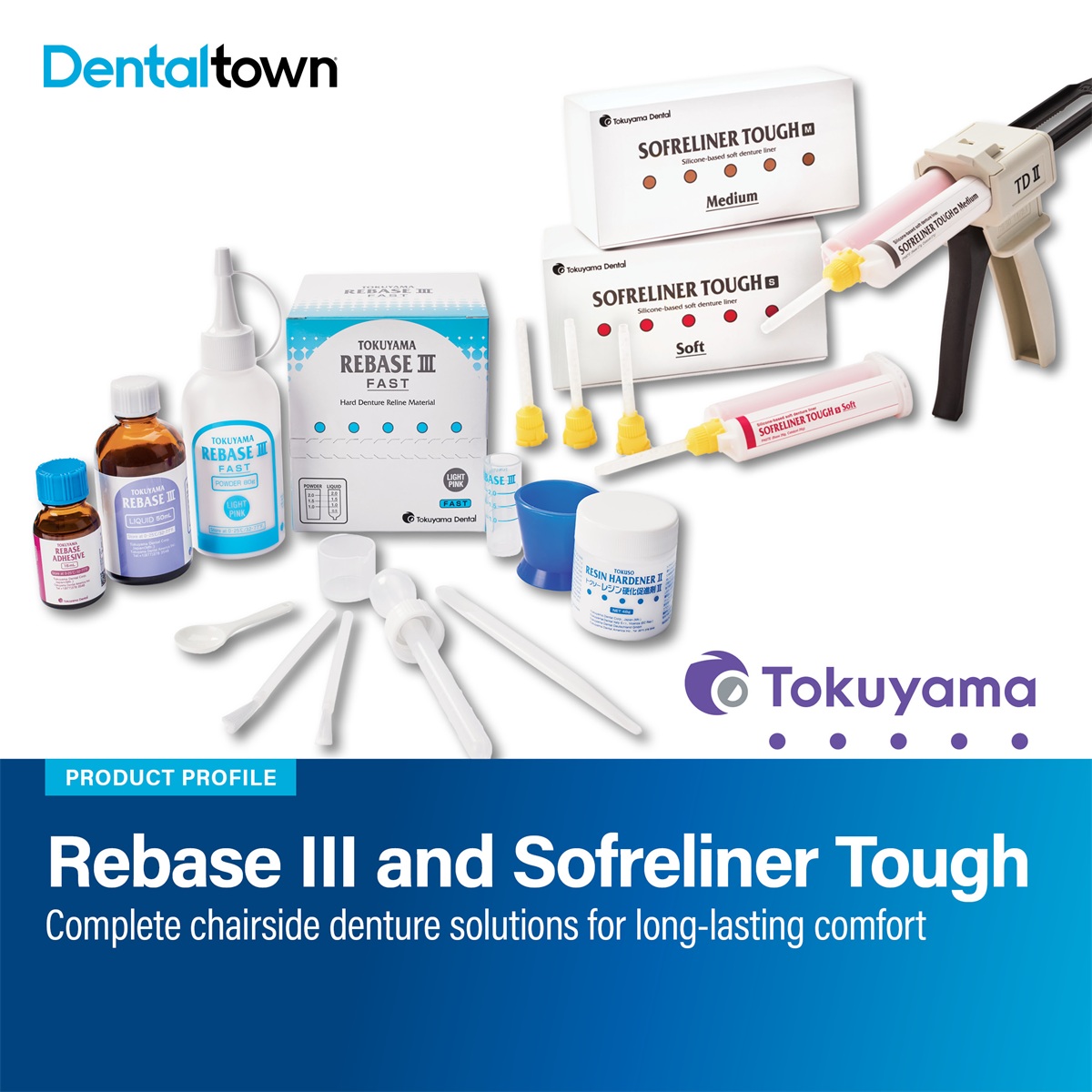 Product Profile: Rebase III and Sofreliner Tough Complete chairside denture solutions for long-lasting comfort