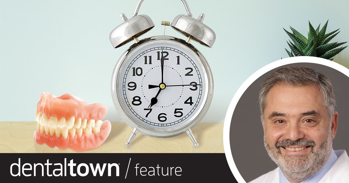 A Single-Visit Solution Dr. Nadim Z. Baba, past president of the American College of Prosthodontists, shares a case in which he used digital technology to mill custom dentures for his 94-year-old patient, who lives in a long-term assisted-care facility, so the patient could be treated in a single visit and minimize the risk of exposure to COVID-19.