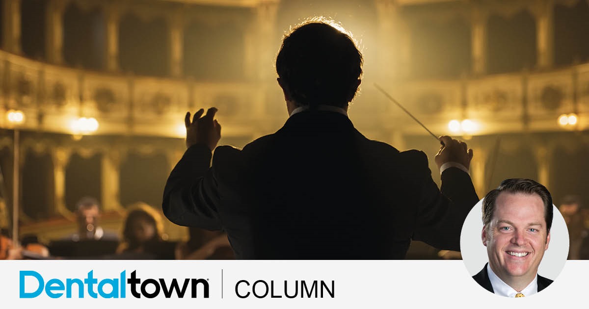 Professional Courtesy: Conducting Your New-Patient Performance Dentaltown Editorial Director Dr. Thomas Giacobbi explains how your team should perform every new-patient appointment
as smoothly as an orchestra performs a symphony.