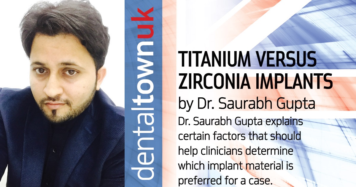 Titanium Versus  Zirconia Implants Dr. Saurabh Gupta explains certain factors that should help clinicians determine which implant material is preferred for a case.
