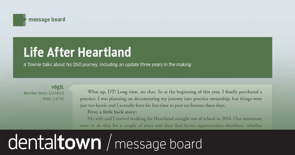Life After Heartland A Townie talks about his DSO journey, including an update three years in the making.