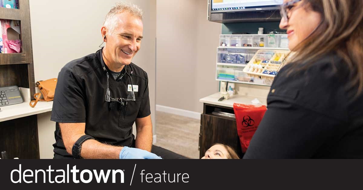Office Visit: Dr. Tom Novak After spending a quarter-century in the same office, this Texas Townie began planning the practice of his dreams. We tour Dr. Tom Novak’s new 12-operatory facility, discuss how his love
of digital scanning and zirconium made him an implant restoration expert, and discover how he found himself wearing a wire for the FBI to expose a scam targeting fellow dentists.