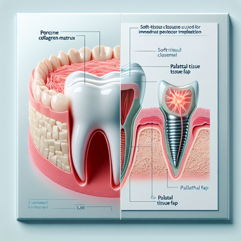Innovative Comparison of Porcine Collagen Matrix and Palatal Tissue Flap for Soft-Tissue Closure in Immediate Posterior Implantation