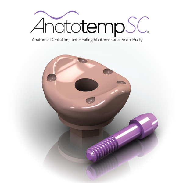Anatotemp Launches SC Line of Anatomic Dental Implant Healing Abutment/Digital Impression Body Combo