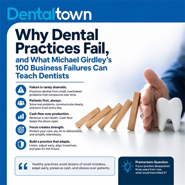 Why Dental Practices Fail, and What Michael Girdley’s 100 Business Failures Can Teach Dentists