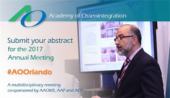 AO Announces Call for Abstracts for 2017 Multidisciplinary Annual Meeting