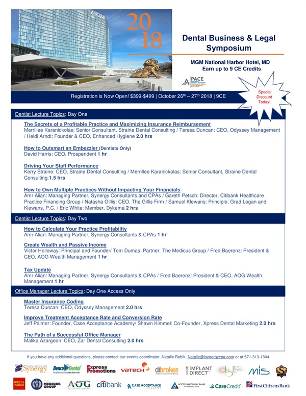 9CE | Dental Business & Legal Symposium 