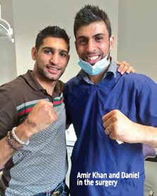 Amir Khan and Daniel in the surgery