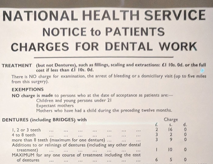 National Health Service Notice to Patients