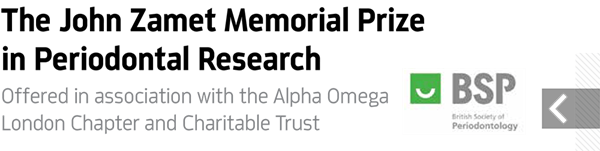 The John Zamet Memorial Prize in Periodontal Research