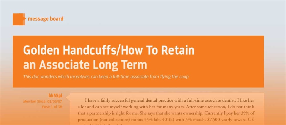 Golden Handcuffs/How To Retain an Associate Long Term