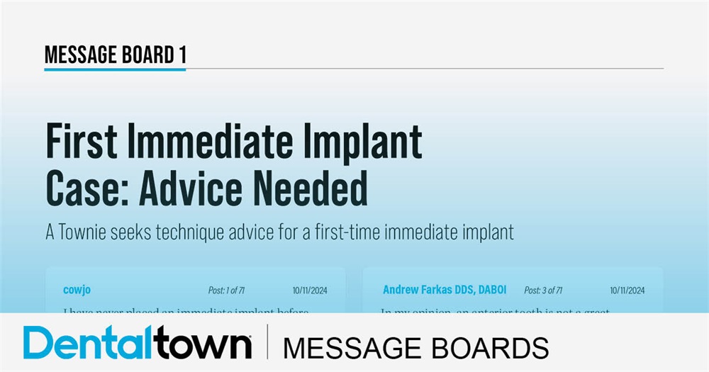 First Immediate Implant Case: Advice Needed