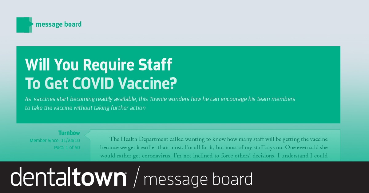 Will You Require Staff To Get COVID Vaccine?