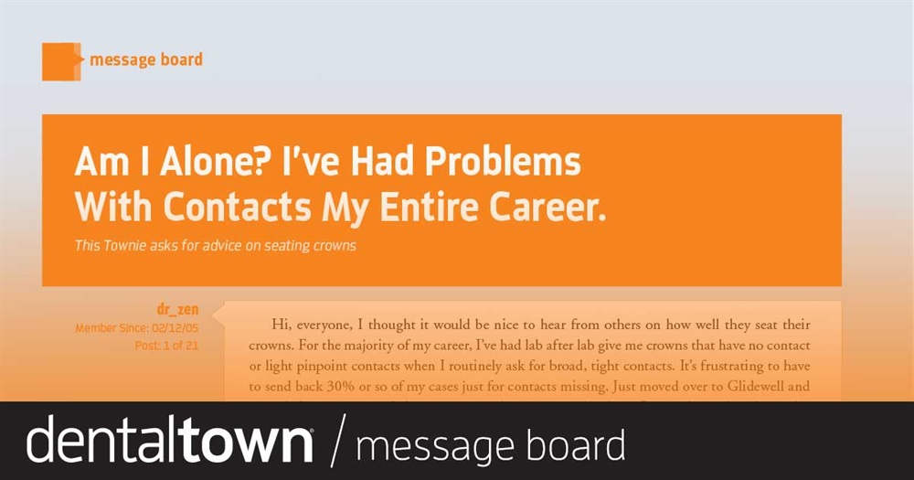 Am I Alone? I’ve Had Problems With Contacts My Entire Career.