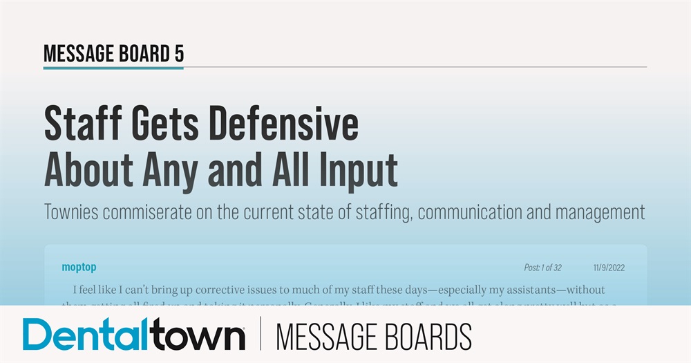 Staff Gets Defensive About Any and All Input