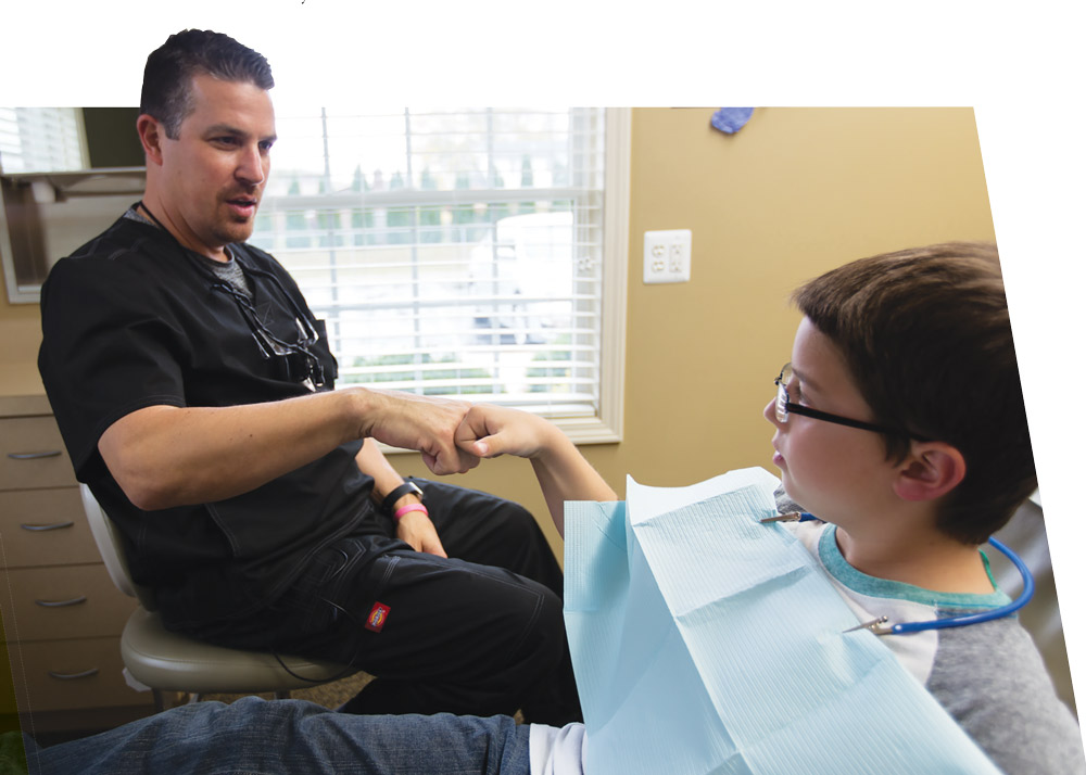 Dr. Michael Young with patient