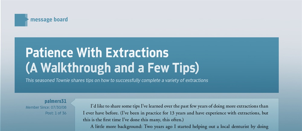 Patience With Extractions (A Walkthrough and a Few Tips)