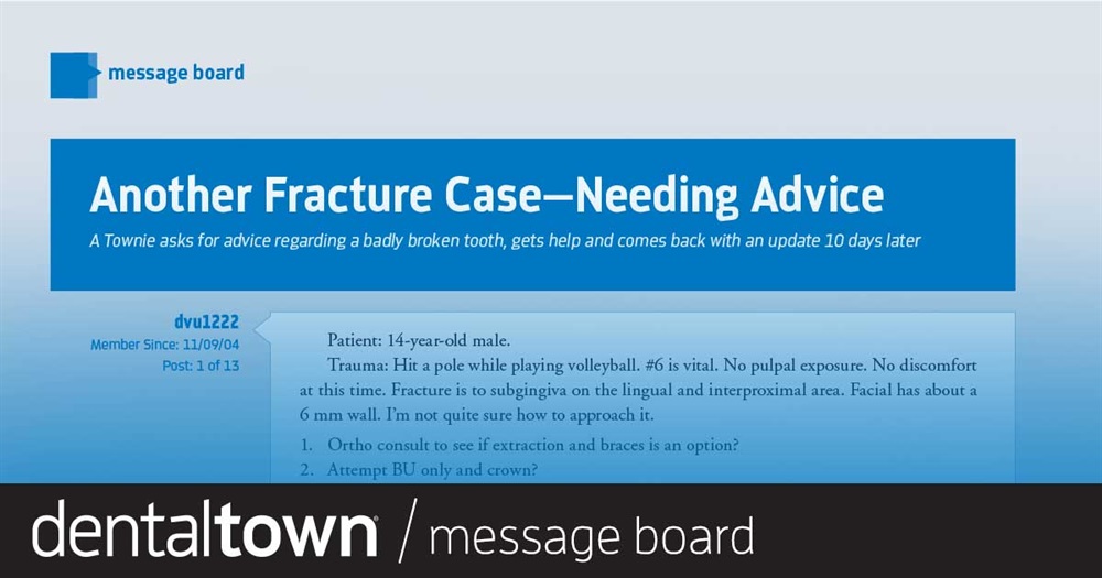 Another Fracture Case—Needing Advice 