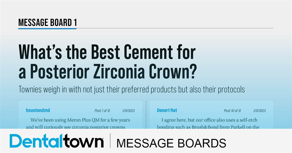 What’s the Best Cement for a Posterior Zirconia Crown?