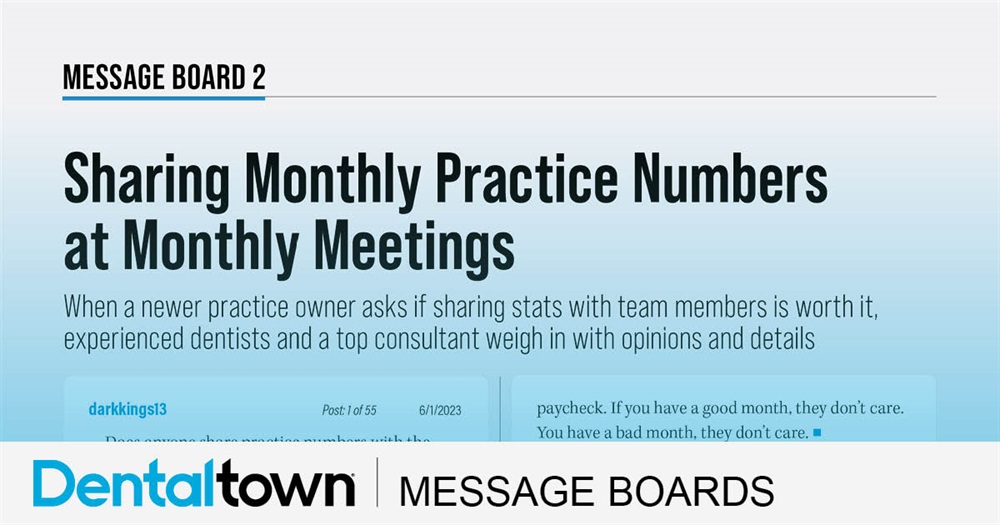 Sharing Monthly Practice Numbers at Monthly Meetings