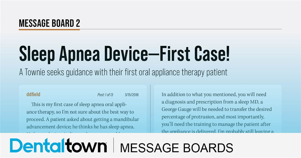 Sleep Apnea Device—First Case!