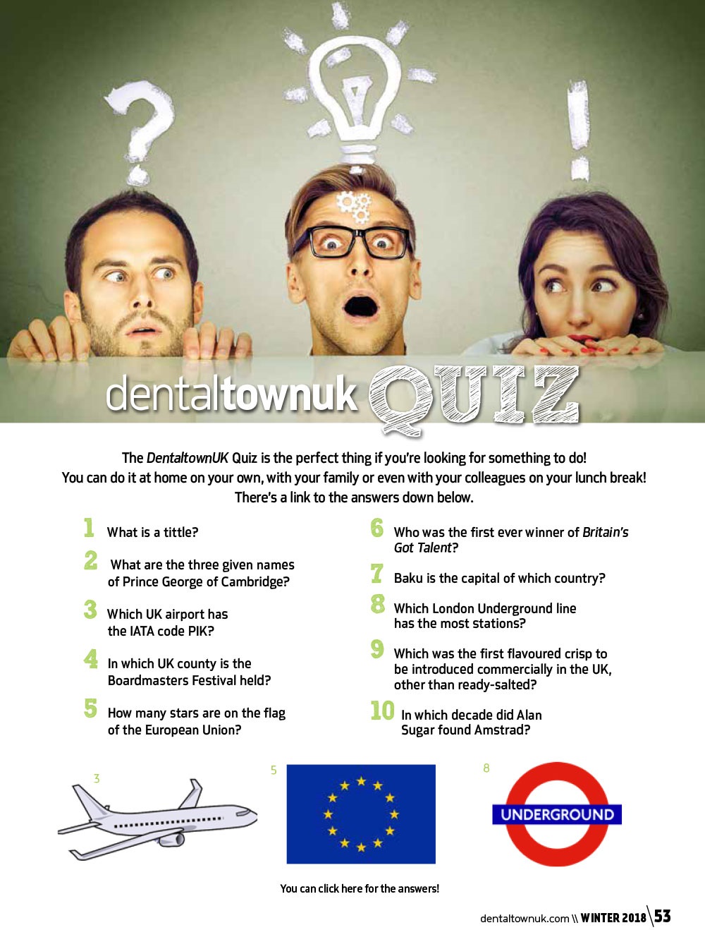 DentaltownUK Magazine - Quiz