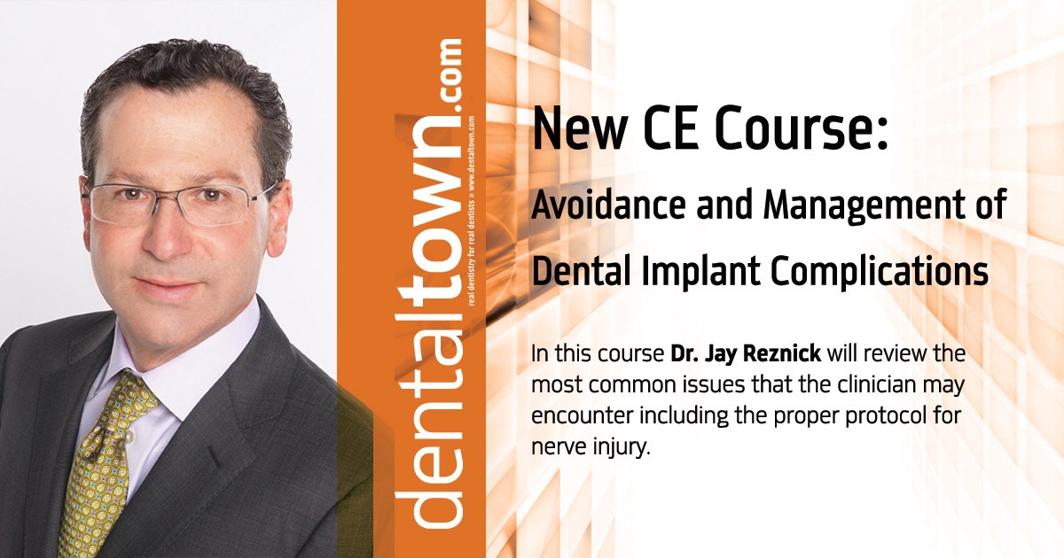 Avoidance and Management of Dental Implant Complications....  Recorded Live at the Cad Ray Symposium. 
