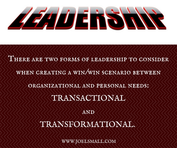 win/win scenario with Transactional leadership and Transformational leadership