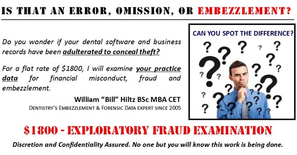 Dental Practice Exploratory Fraud Examination