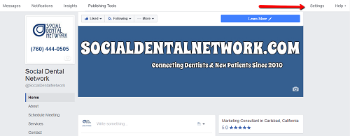 Facebook Verification for Dentists